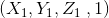 \left ( X_{1},Y_{1},Z_{1} \right ,1)