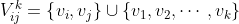 V_{ij}^{k}=\left \{ v_{i},v_{j} \right \}\cup \left \{ v_{1},v_{2},\cdots ,v_{k} \right \}