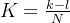 K=\frac{k-l}{N}