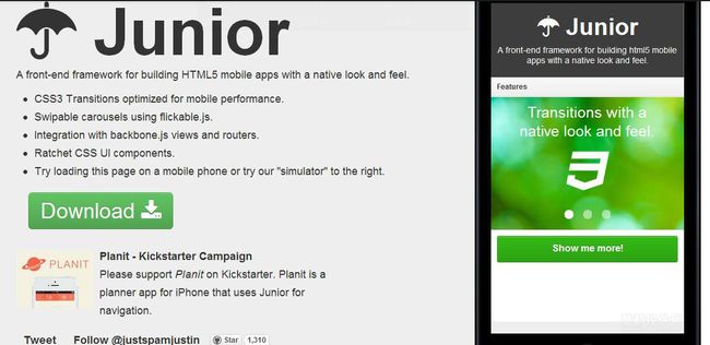 8款必备的手机Web开发框架（HTML5/JS）Junior