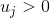 u_j>0