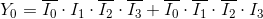 Y_{0}=\overline{I_{0}}\cdot I_{1}\cdot \overline{I_{2}}\cdot \overline{I_{3}}+\overline{I_{0}}\cdot \overline{I_{1}}\cdot \overline{I_{2}}\cdot I_{3}