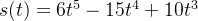 s(t) = 6t^5-15t^4+10t^3