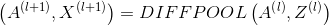 \left ( A^{\left ( l+1 \right )},X^{\left ( l+1 \right )} \right )=DIFFPOOL\left ( A^{\left ( l \right )},Z^{\left ( l \right )} \right )