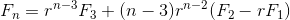 F_n=r^{n-3}F_{3}+(n-3)r^{n-2}(F_2-rF_1)