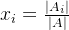 x_i=\frac{\left | A_i \right |}{\left | A \right |}