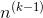 n^{(k-1)}