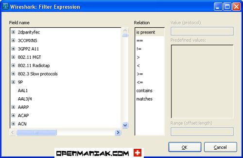 wireshark filter expression