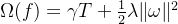 \Omega(f)=\gamma T+\frac{1}{2} \lambda\|\omega\|^{2}