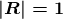 \boldsymbol{\left | R \right | = 1}