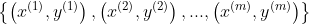 \left \{ \left (x^{(1)},y^{(1)}\right ) ,\left (x^{(2)},y^{(2)}\right ),...,\left (x^{(m)},y^{(m)}\right )\right \}