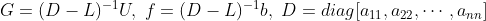 G=(D-L)^{-1}U,\;f=(D-L)^{-1}b,\;D=diag[a_{11},a_{22},\cdots,a_{nn}]