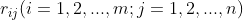 r_{ij}(i=1,2,...,m;j=1,2,...,n)