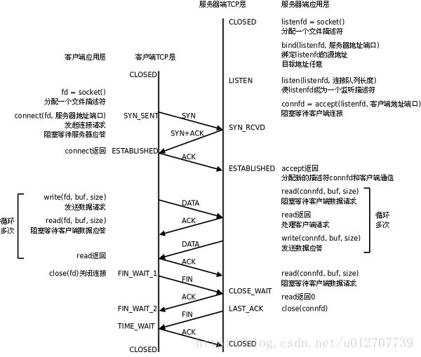 TCP socket 函数流程