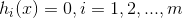 h_i(x) = 0 , i = 1,2,...,m