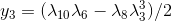 y_3=(\lambda _{10} \lambda _6-\lambda _8\lambda _3^3)/2