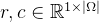 r,c\in \mathbb{R}^{1\times \left | \Omega \right | }