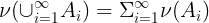 \large \nu(\cup_{i=1}^{\infty}A_i)=\Sigma_{i=1}^{\infty}\nu(A_i)