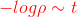 {\color{Red} -log\rho \sim t}