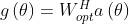 g\left ( \theta \right )={W}^{H}_{opt}a\left ( \theta \right )