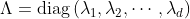 \Lambda=\operatorname{diag}\left(\lambda_{1}, \lambda_{2}, \cdots, \lambda_{d}\right)