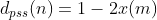 d_{pss}(n)=1-2x(m)