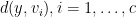 d(y,v_i),i=1,\dots,c