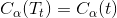 C_{\alpha }(T_{t})=C_{\alpha }(t)