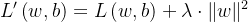 $ L'\left( w,b \right) =L\left( w,b \right) +\lambda \cdot \lVert w \rVert ^2 $