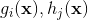 g_i(\mathbf{x}),h_j(\mathbf{x})