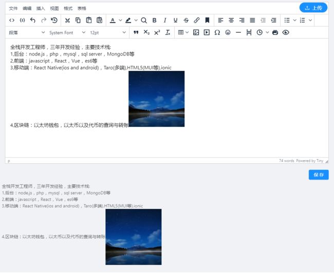 富文本编辑器TinyMCE的使用(React Vue)_第2张图片