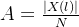 A =\frac{\left | X(l) \right |}{N}