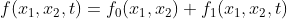 f(x_{1},x_{2},t)=f_{0}(x_{1},x_{2})+f_{1}(x_{1},x_{2},t)