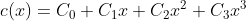 c(x)=C_0+C_1x+C_2x^2+C_3x^3