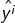 \hat{y^{^{i}}}