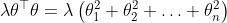 \lambda \theta^{\top} \theta=\lambda\left(\theta_{1}^{2}+\theta_{2}^{2}+\ldots+\theta_{n}^{2}\right)