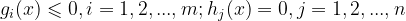 g_{i}(x)\leqslant 0,i=1,2,...,m;h_{j}(x)=0,j=1,2,...,n