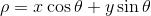 \rho = x \cos \theta + y \sin \theta