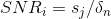 SNR_{i}=s_{j}/\delta _{n}