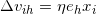 \small \Delta v_{ih}=\eta e_{h}x_{i}