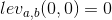 lev_{a,b}(0,0)=0