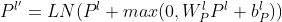 P^{​{l}'} = LN(P^l + max(0, W^l_PP^l+b^l_P))