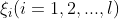 \xi _{i}(i=1,2,...,l)