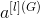 a^{[l](G)}