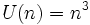 U(n)=n^3