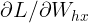 \large \partial L / \partial W_{hx}