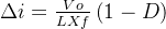 \Delta i = \tfrac{Vo}{L X f} \left ( 1-D \right )