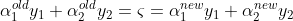 \alpha _{1}^{old}y_{1}+\alpha _{2}^{old}y_{2}=\varsigma = \alpha _{1}^{new}y_{1}+\alpha _{2}^{new}y_{2}