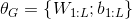 \theta _{G}=\left \{ W_{1:L};b_{1:L} \right \}