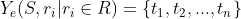 Y_e(S,r_i|r_i \in R) = \{t_1,t_2,...,t_n\}